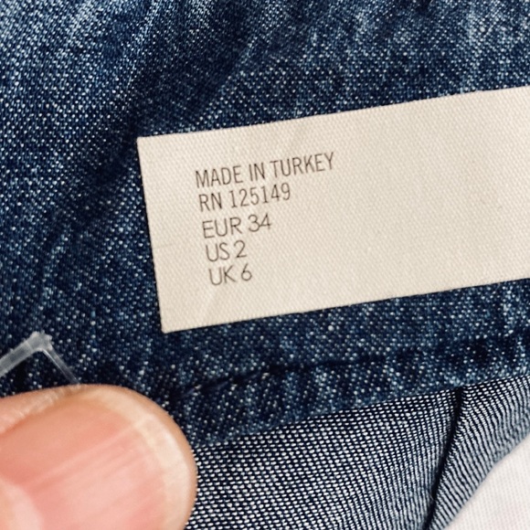 MOTO Topshop denim Jumpsuit Wide Leg cutouts high waist - Picture 8 of 9